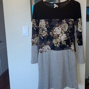 Hailey and CC Black and Gray Floral Dress